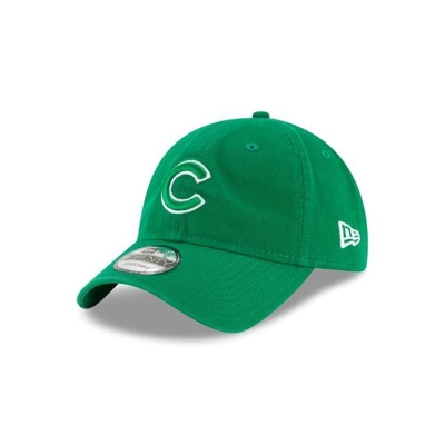 Green Chicago Cubs Hat - New Era MLB Core Classic 9TWENTY Adjustable Caps USA1465780